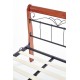 60-21948 VERONICA bed 90 cm color: ant. cherry/black DIOMMI V-CH-VERONICA_90CM-LOZ