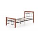 60-21948 VERONICA bed 90 cm color: ant. cherry/black DIOMMI V-CH-VERONICA_90CM-LOZ
