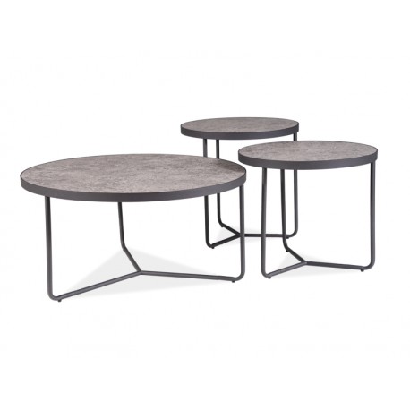 80-1701 BENCH DEMETER GRAY (CONCRETE EFFECT) / BLACK (SET) DIOMMI DEMETERSZC