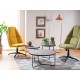 80-1701 BENCH DEMETER GRAY (CONCRETE EFFECT) / BLACK (SET) DIOMMI DEMETERSZC