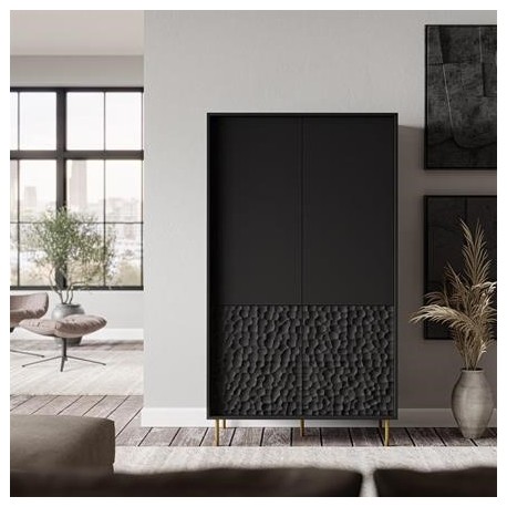 60-29343 BULLET S-1 wardrobe, black / gold