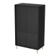 60-29343 BULLET S-1 wardrobe, black / gold