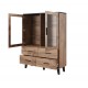60-19756 Cabinet LOTTA 120 2DSZ4S wotan oak/ black DIOMMI CAMA-LOTTA-WITRYNA-120-2D4S-DWO/CZ