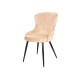 80-1982 CHAIR LOTUS VELVET BLACK FRAME / BEIGE BLUVEL 28 DIOMMI LOTUSVCBE