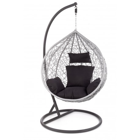 60-20622 EGGY garden chair black / grey DIOMMI V-CH-EGGY-FOT