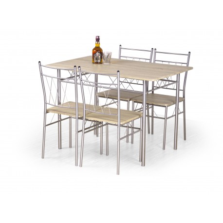 60-20663 FAUST set + 4 chairs color: sonoma oak DIOMMI V-CH-FAUST-ZESTAW
