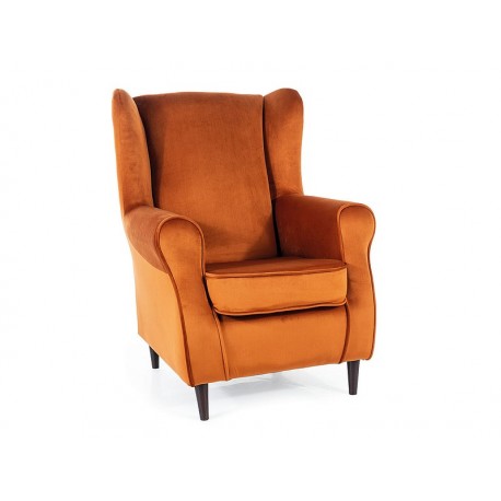 80-2604 FOTEL BARON VELVET CYNAMON BLUVEL 4215 / WENGE