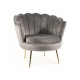 80-3210 FOTEL CAMELLIA 1 VELVET SZARY BLUVEL 14/ZŁOTY