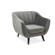 80-3249 FOTEL ELITE 1 VELVET BEŻ BLUVEL 28 / WENGE