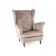 80-2871 FOTEL LADY VELVET C. BEŻ BLUVEL 40 / WENGE