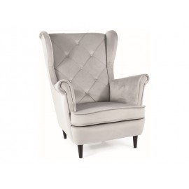 80-2836 FOTEL LADY VELVET J. SZARY BLUVEL 03 / WENGE