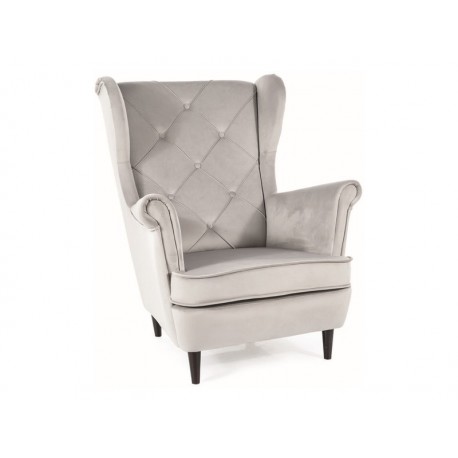 80-2836 FOTEL LADY VELVET J. SZARY BLUVEL 03 / WENGE