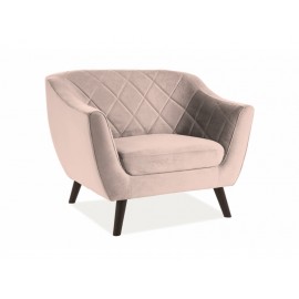 80-3329 FOTEL MOLLY 1 VELVET BEŻ BLUVEL 28 / WENGE