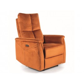 80-2930 FOTEL ROZKŁADANY NEPTUN M (FUNKCJA MASAŻU) VELVET CYNAMONOWY BLUVEL 4215