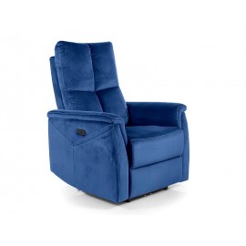 80-2924 FOTEL ROZKŁADANY NEPTUN M (FUNKCJA MASAŻU) VELVET GRANATOWY BLUVEL 86