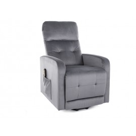 80-3767 FOTEL ROZKŁADANY OTUS II (FUNKCJA PIONIZACJI) VELVET SZARY BLUVEL 14