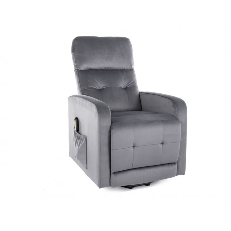 80-3767 FOTEL ROZKŁADANY OTUS II (FUNKCJA PIONIZACJI) VELVET SZARY BLUVEL 14