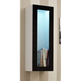 60-20154 Glazed cabinet VIGO WITR 90 white/black DIOMMI CAMA-VIGO-WITRYNA-90-SZKŁO-BI/CZ