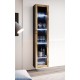 60-20186 glazed cabinet VIGO WITR. SZKŁO 180 black/ wotan oak DIOMMI CAMA-VIGO-WITRYNA-SZKŁO-CZARNY/DAB WOTAN
