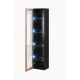 60-20186 glazed cabinet VIGO WITR. SZKŁO 180 black/ wotan oak DIOMMI CAMA-VIGO-WITRYNA-SZKŁO-CZARNY/DAB WOTAN