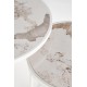 60-29298 INES  set of two coffee tables, beige marble / white