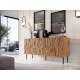 60-24791 JUNGLE chest of drawers 152 wotan oak mat/ black mat