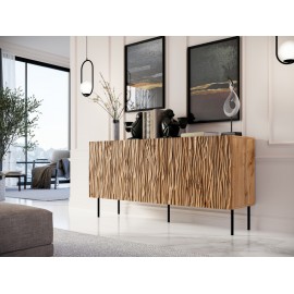 60-24791 JUNGLE chest of drawers 152 wotan oak mat/ black mat