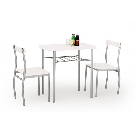 60-21415 LANCE table + 2 chairs color: white DIOMMI V-CH-LANCE-ZESTAW-BIAŁY