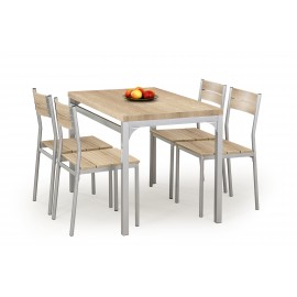 60-21463 MALCOLM table + 4 chairs color: sonoma oak DIOMMI V-CH-MALCOLM-ZESTAW-SONOMA