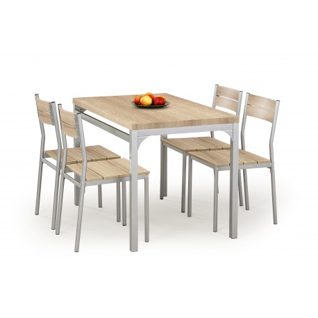 60-21463 MALCOLM table + 4 chairs color: sonoma oak DIOMMI V-CH-MALCOLM-ZESTAW-SONOMA