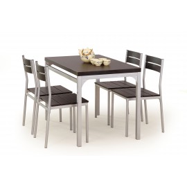 60-21464 MALCOLM table + 4 chairs color: wenge DIOMMI V-CH-MALCOLM-ZESTAW-WENGE