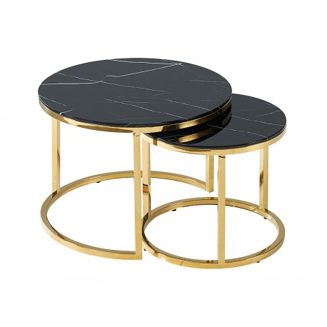 80-1996 MUSE II BENCH BLACK MARBLE/GOLD EFFECT (SET) DIOMMI MUSEIICZMAZL