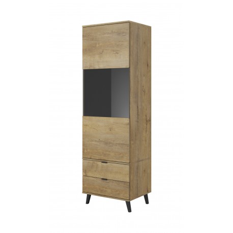 60-22550 NEST W-2 display cabinet color: lefkas oak / black DIOMMI V-PL-NEST-W-2