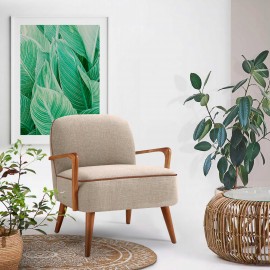60-21666 PASTORE leisure armchair  light beige / light walnut DIOMMI V-CH-PASTORE-FOT