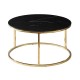 80-2336 SABINE BENCH BLACK MARBLE EFFECT/GOLD FI 80 DIOMMI SABINECZMAZL