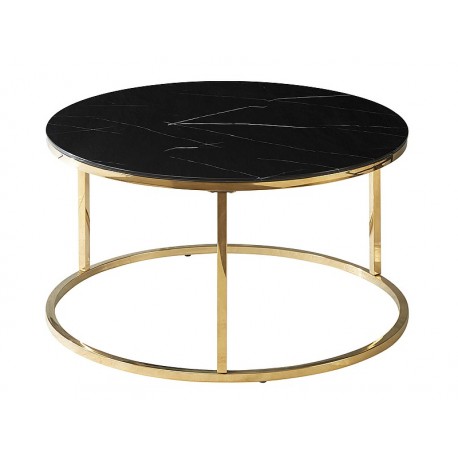 80-2336 SABINE BENCH BLACK MARBLE EFFECT/GOLD FI 80 DIOMMI SABINECZMAZL