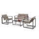 60-21813 SHARK, garden set ( sofa + chair 2x + c. table ), color: black / cappuccino DIOMMI V-CH-SHARK-ZESTAW