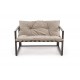 60-21813 SHARK, garden set ( sofa + chair 2x + c. table ), color: black / cappuccino DIOMMI V-CH-SHARK-ZESTAW