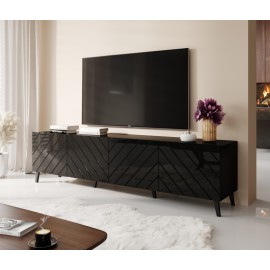 60-19645 TV stand 200 ABETO mat black/ gloss black DIOMMI CAMA-ABETO-RTV-200-CZ/CZ