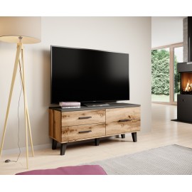 60-19746 TV stand LOTTA 120 1D2S wotan oak/ black DIOMMI CAMA-LOTTA-RTV-120-1D2S-DWO/CZ