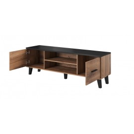 60-19750 TV stand LOTTA 160 2D2K wonat oak/black DIOMMI CAMA-LOTTA-RTV-160-2D2K-DWO/CZ
