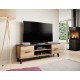 60-19750 TV stand LOTTA 160 2D2K wonat oak/black DIOMMI CAMA-LOTTA-RTV-160-2D2K-DWO/CZ