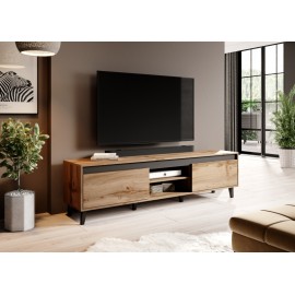 60-24792 TV stand NORD II votan oak/antracyt/black