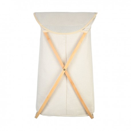 02-18627 ESTIA ΚΑΛΑΘΙ ΑΠΛΥΤΩΝ BAMBOO ESSENTIALS 40x40x70cm ΜΕ ΘΗΚΗ ΠΟΛΥΕΣΤΕΡΑ ΠΤΥΣΣΟΜΕΝΟ ΜΠΕΖ