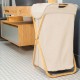 02-18627 ESTIA ΚΑΛΑΘΙ ΑΠΛΥΤΩΝ BAMBOO ESSENTIALS 40x40x70cm ΜΕ ΘΗΚΗ ΠΟΛΥΕΣΤΕΡΑ ΠΤΥΣΣΟΜΕΝΟ ΜΠΕΖ