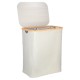02-26974 ESTIA ΚΑΛΑΘΙ ΑΠΛΥΤΩΝ BAMBOO ESSENTIALS 144lt ΜΕ ΚΑΠΑΚΙ ΚΑΙ 2 MESH BAGS 56x37x68cm ΓΚΡΙ