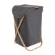 02-13158 ESTIA ΚΑΛΑΘΙ ΑΠΛΥΤΩΝ BAMBOO ESSENTIALS 40x40x70cm ΜΕ ΘΗΚΗ ΠΟΛΥΕΣΤΕΡΑ ΠΤΥΣΣΟΜΕΝΟ ΓΚΡΙ