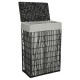 02-28077 ESTIA ΚΑΛΑΘΙ ΑΠΛΥΤΩΝ NEST 37x22x55cm 2 ΘΕΣΕΩΝ ΜΑΥΡΟ