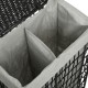 02-28077 ESTIA ΚΑΛΑΘΙ ΑΠΛΥΤΩΝ NEST 37x22x55cm 2 ΘΕΣΕΩΝ ΜΑΥΡΟ