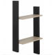 0162.GM40 Duplex Ράφι τοίχου Black/Natural Chestnut 46x22x92εκ.